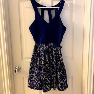 Navy lace dress